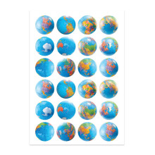 Hygloss Products Globe Stickers Perfektn pro umeleck remesln projekty ve trde a mnoho dalho 1 kulat samolepic samolepky 24 samolepek na