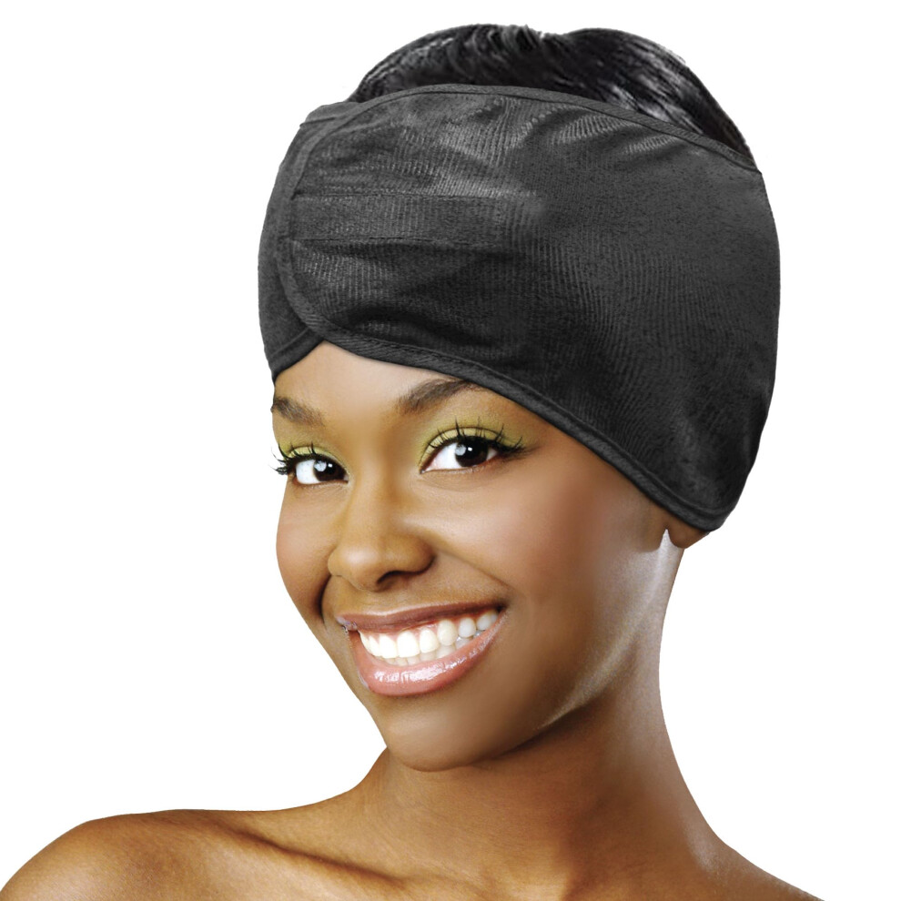 Casquette en satin de qualit    sup   rieure Donna Collection, noire