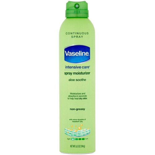 Vaseline Vaseline Spray and Go Ενυδατική Κρέμα, Aloe Soothe, 6.5 Οζ, 2 Συσκευασίες