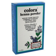 Colora Henna w proszku Farba do włosów Morela Złota 2 uncje (6 szt.)