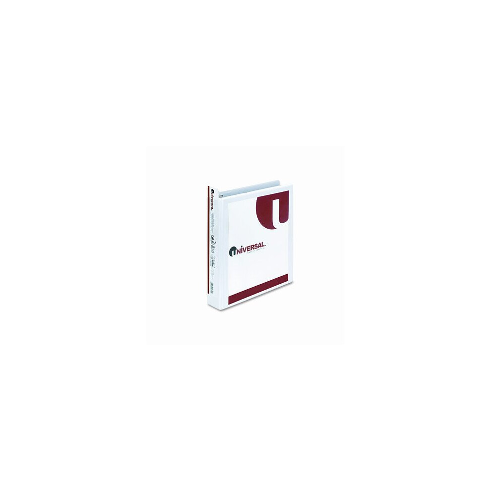 Universal Deluxe Round Ring Vinyl View Binder, 1-1/2In Capacity [Set Of 2] Color: Light Blue