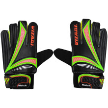 (4, Black/Green) Guanti da portiere Vizari Junior – Guanti da calcio per bambini con impugnatura e protezione per le dita