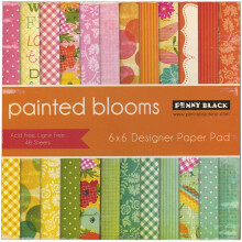 Penny Black 80-009 målade blommor pappersplatta 6 x 6