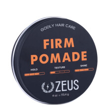 ZEUS pommade op waterbasis, natuurlijke glans, de hele dag vasthoudend - GEMAAKT IN DE VS (4 oz.)