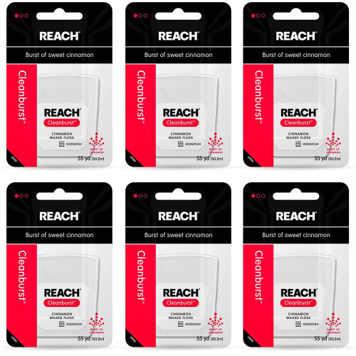 Ensemble de Fil Dentaire Ciré Reach | Élimination Efficace de la Plaque, Surface de Nettoyage Large