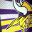Minnesota Vikings Wimpel 12x30 Premium Style 3