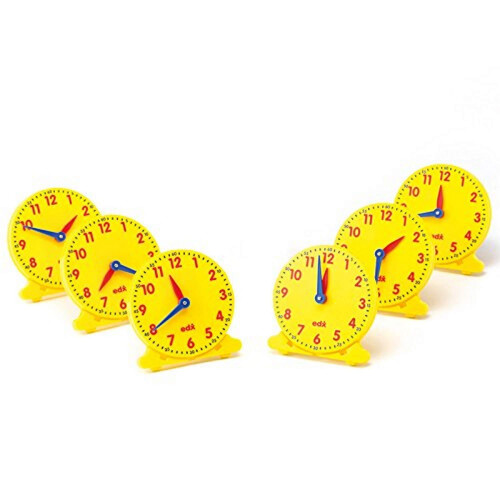 Didax Educational Resources 5"""" 12-timmars studentklocka Set om 6 Multi 211550