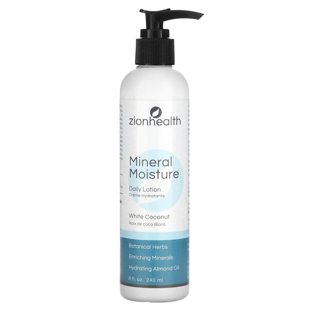 Zion Health Adama Minerals Moisture Intense Daily Lotion White Coconut - 8 Oz