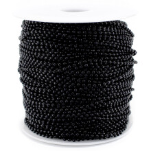 CleverDelights 2,4 mm (3/32"""") kuglek?de - m?rk sort farve - 100 fod