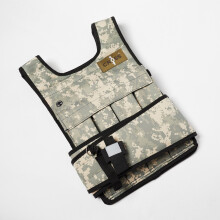 Cross101 Verstellbare Gewichtsweste mit Schulterpolstern im Camouflage-Stil, 20 lb