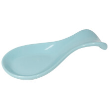 Now Designs Curved Stoneware Spoon Rest Eggshell Blue 3.5x7.75 in