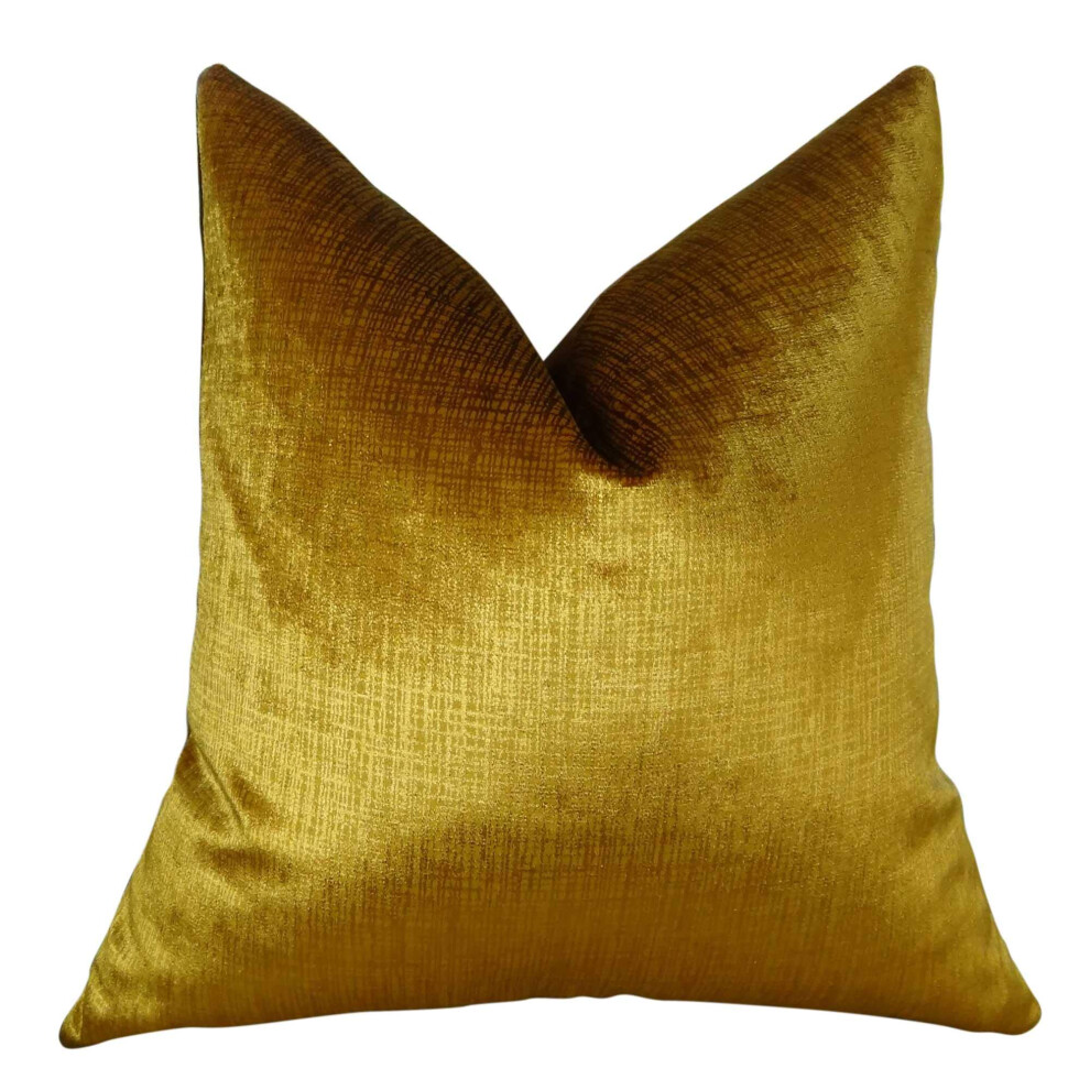 Coussin D Coratif Fait Main Plutus Brands Plutus Lumiere Bronze 20"""" X 30"""" Queen Gold-image