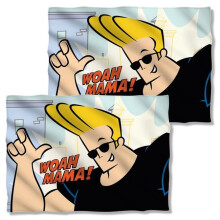 Trevco Sportswear CN407FB-PLO1-0 20 x 28 in. Johnny Bravo Woah Mama Front Back Print Pillow Case, White