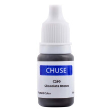 CHUSE Microblading Ink Permanent Makeup Pigment 0,35 oz/10ml Eyebrow Ink Microblading Pigment til ?jenbryn Eyeliner (C290 Chocolate Brown)