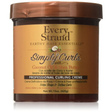 Crema para rizos Every Strand Simply Curls con aceite de coco y karit   , 15 onzas
