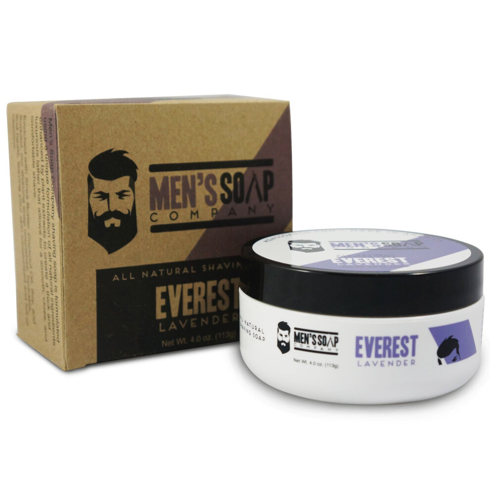 Soap Bubble Soap Lavender Men's Soap Company Shaving Soap Made With All Natural Ingredients Creates Rich Lather For A Smooth Shave Includes Shea Butter And Coconut Oi