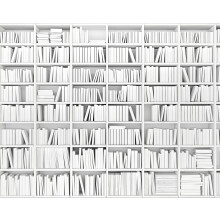 OhPopsi WALS0016 Library Wall Mural White & Off-White