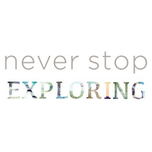 WallPops DWPQ2146 Never Stop Exploring Wall Quote Grey