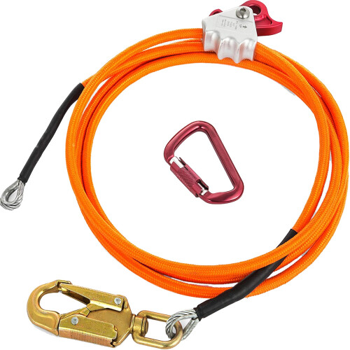 Steel Wire Core Flip Line Kit Adjustable Climbing Positioning Rope