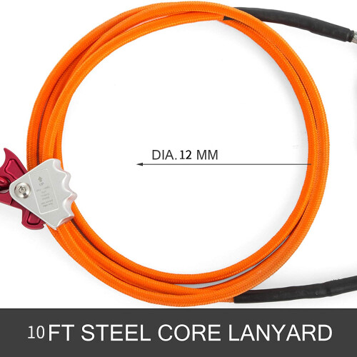 Steel Wire Core Flip Line Kit Adjustable Climbing Positioning Rope 2