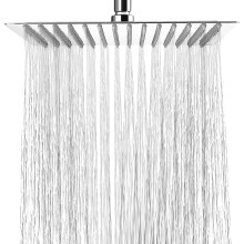 Zuvo Rainfall Shower Head 8 Inch Square 304 Stainless Steel High Pressure Waterfall Shower Head