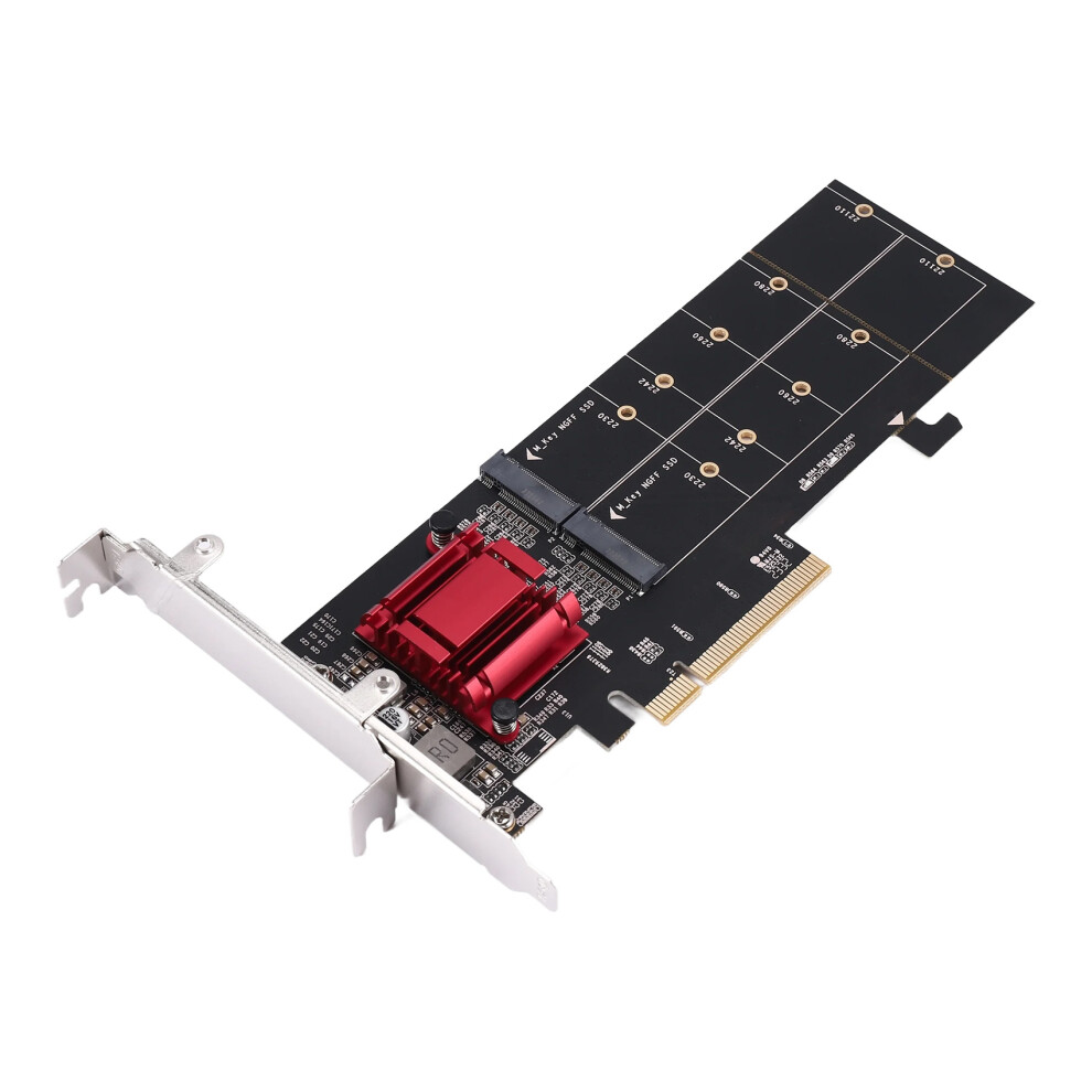 Dual Nvme Pcie Adapter,M.2 Nvme Ssd To Pci-E 3.1 X8/X16 Card 4852629087629