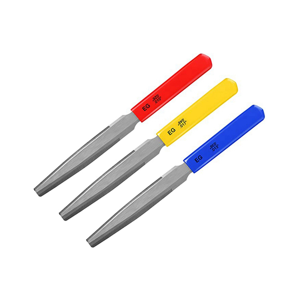 3Pcs Tapered Guitar Nut File Nut Slotted File Set for Bass,7.6 Inches-image-OPC-PGDFC68-NEW