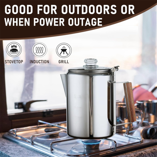 Coffee Percolators Stovetop for Camping, Percolator Coffee Pot 9 Cup 1