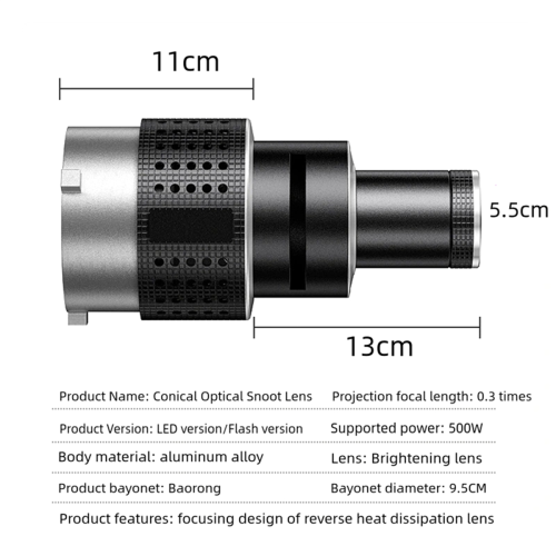 Valokuva Flash Snoot Conical Lens 1