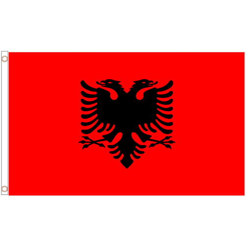 (3' x 2' (90cm x 60cm)) Albania National Polyester Flag