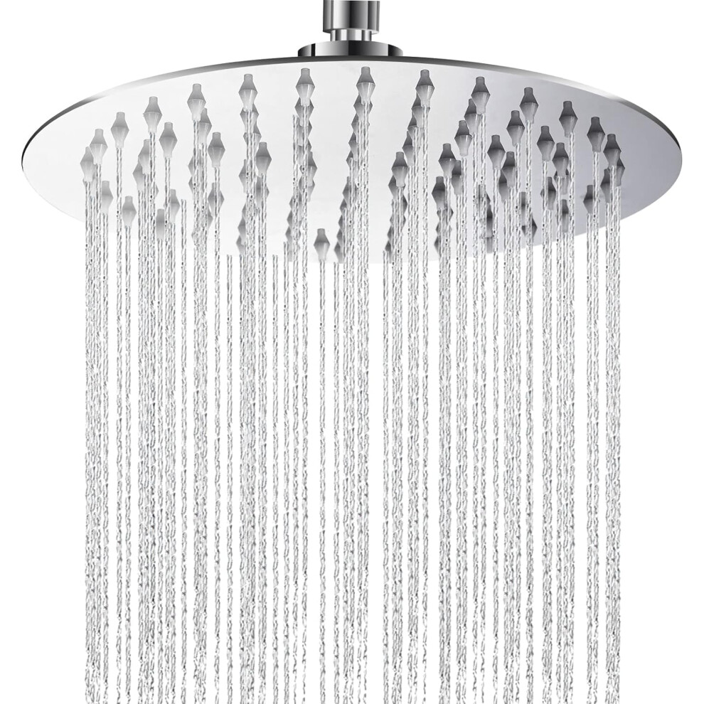 Rainfall Shower Head 8 Inch Round 304 Stainless Steel High Pressure Waterfall Shower Zuvo-image-OPC-PGDGDBM-NEW