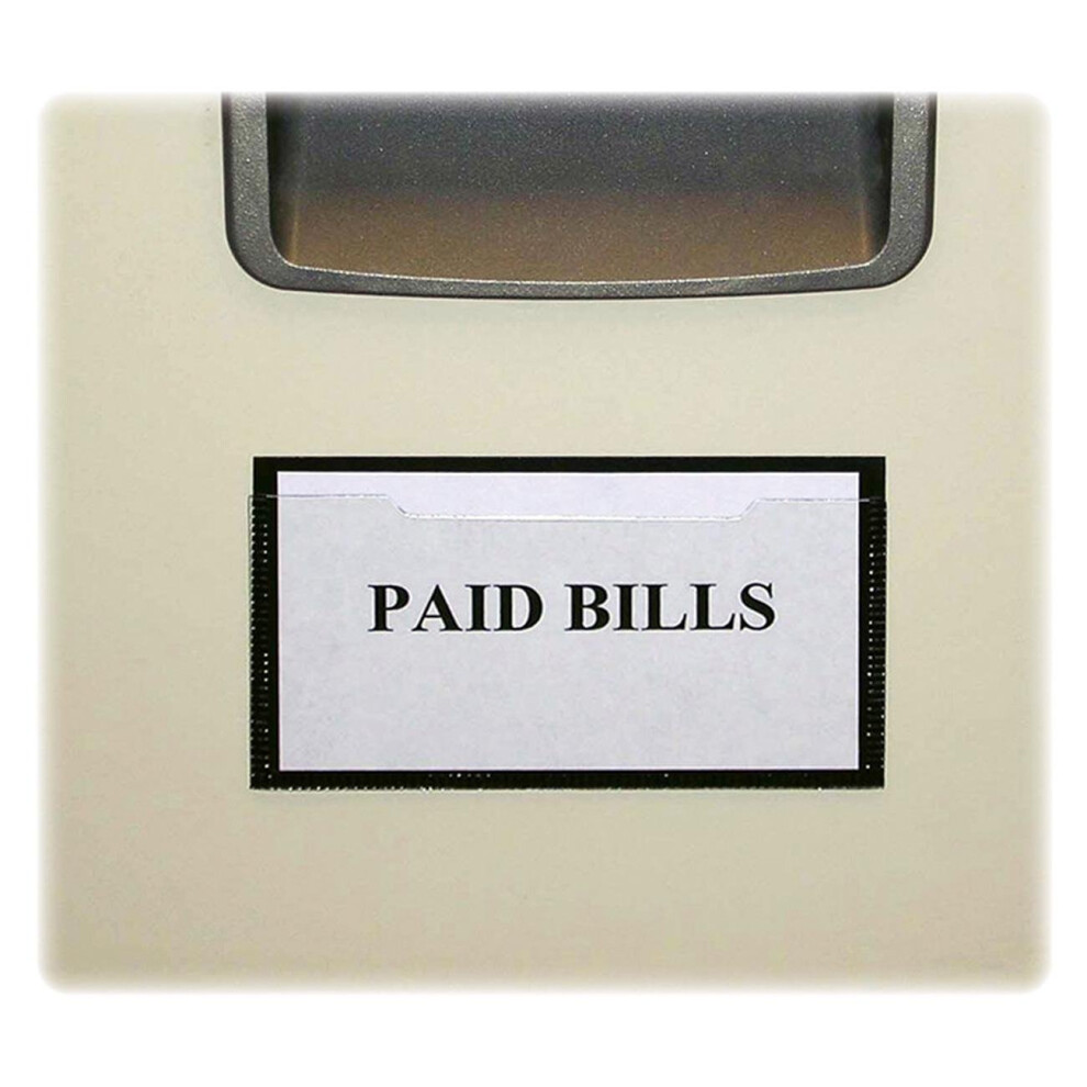 Photos - Other Office Equipment Tatco Magnetic Vinyl Label Holder, 2.5 x 4.4, White, 10 Pack , Black TCO29011(TCO29011)