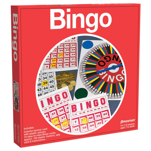 Pressman Toy Bingo in Red Box