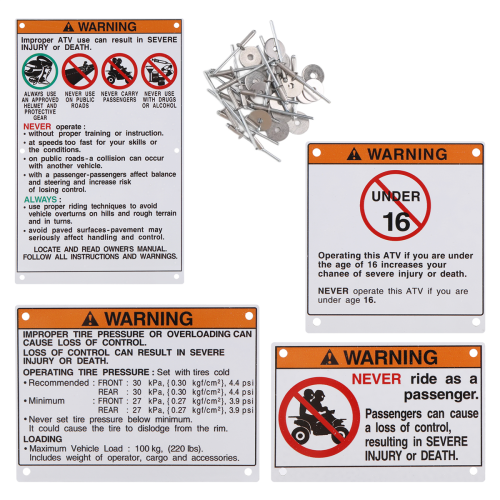 For Warning Decals Stickers Backed Banshee 2
