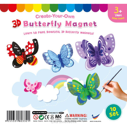 3D Butterfly Magnet Pack of 10
