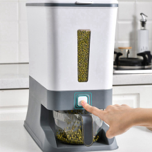 Press-Type Rice Dispenser Sealed Grain Container Storage Cans 10KG-A