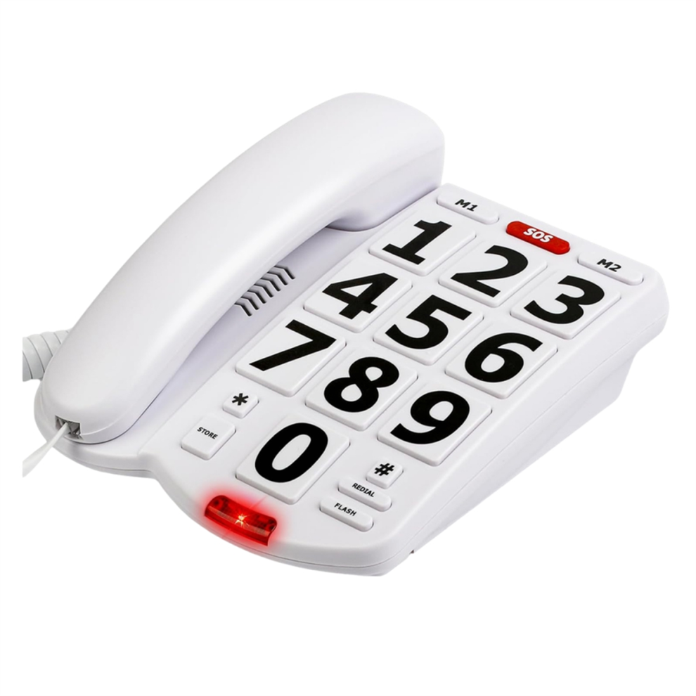Big Button Phone For Elderly Seniors, Home Land Line Phone 4852629098175
