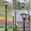 LED Solar Powered Traditional Garden Lamp Post Lamppost Lantern Light 4