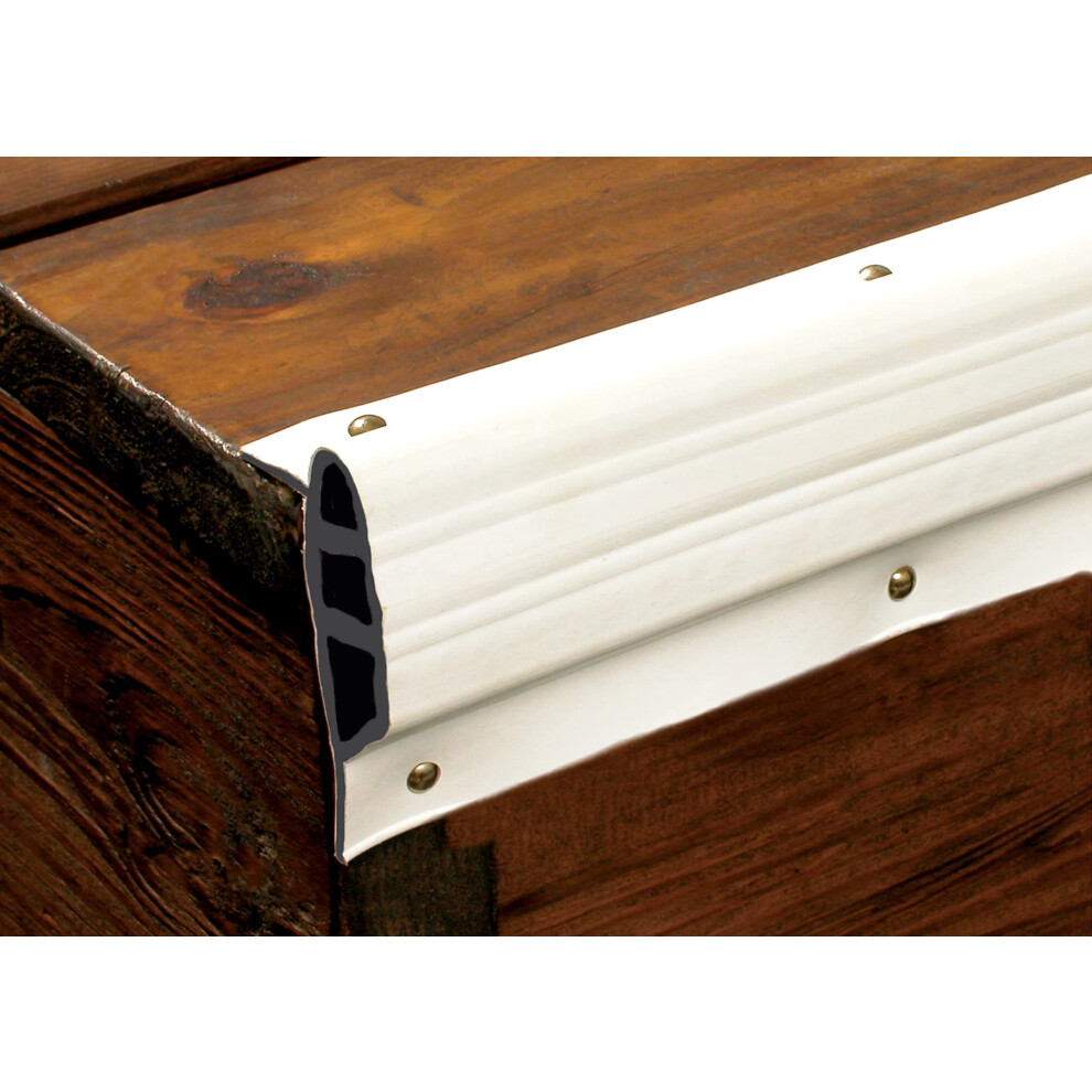 Dock Pro Vinyl Dock Edging White Medium Edge Gard 10' Coil
