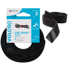 VELCRO Brand, ONE-WRAP Reusable Ties, Cut-to-Length, Black 10mm x 5m
