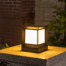 Ηλιακή κολώνα LED Headlight Solar Powered Pillar Light 10CM