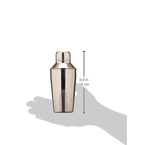 Winco 3-Piece Cocktail Shaker Set 10-Ounce Stainless Steel Medium 2