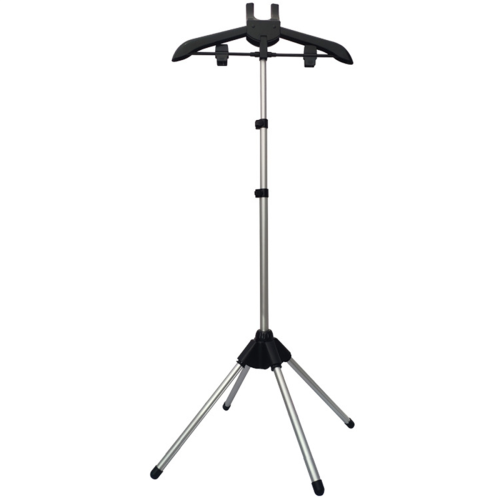 Perchero plegable con trípode para ropa, color negro
