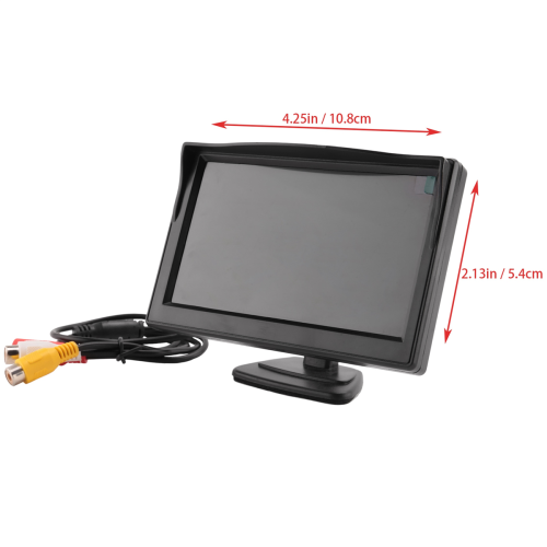 Οθόνη TFT 5 ιντσών 800X480 με διπλή βάση στήριξης για αυτοκίνητο 1