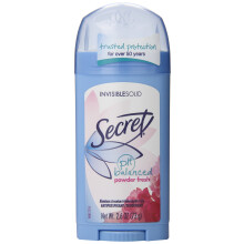 Geheimes Antitranspirant und Deodorant für Frauen, pH-ausgeglichenes unsichtbares festes Pulver, frischer Duft, 2,6 Unzen, 4er-Packung