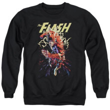 Trevco Sportswear JLA524-AS-2 JLA Ripping Apart Adult Crewneck Sweatshirt, Black - Medium