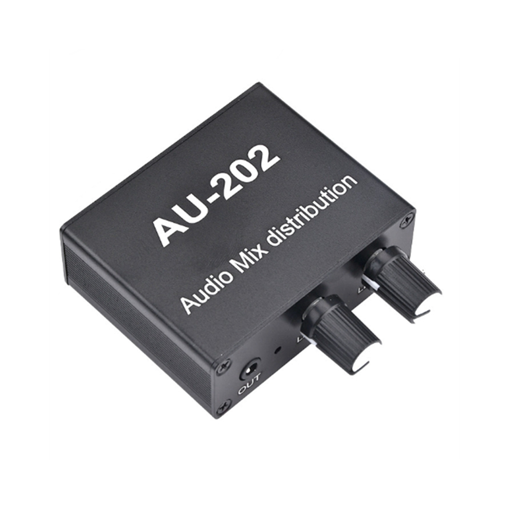 Au-202 2 Input 2 Output Stereo Mixer Audio Distributor 4852629006668