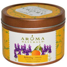 Aroma Naturals, Soja VegePure, Reisedosenkerze, Entspannend, Lavendel & Mandarine, 2,8 Unzen (79,38 g)