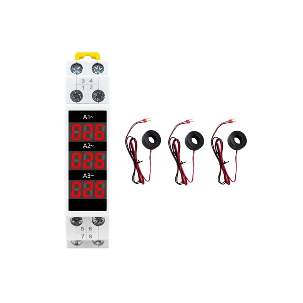 Din Rail Mount 3 Phase Ampere Meter Mini Modular Current Meter-image-OPC-PGDFKS9-NEW