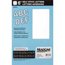 Headline Sign 32612 Stick-On Vinyl Letters White 6-Inch Made in USA